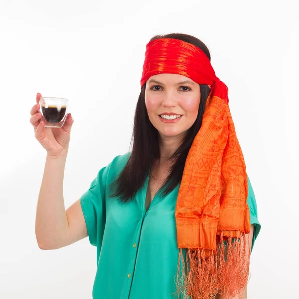 Mooie bandana vrouw — Stockfoto