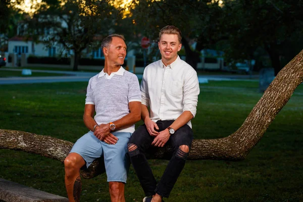 Portrait père et fils — Photo