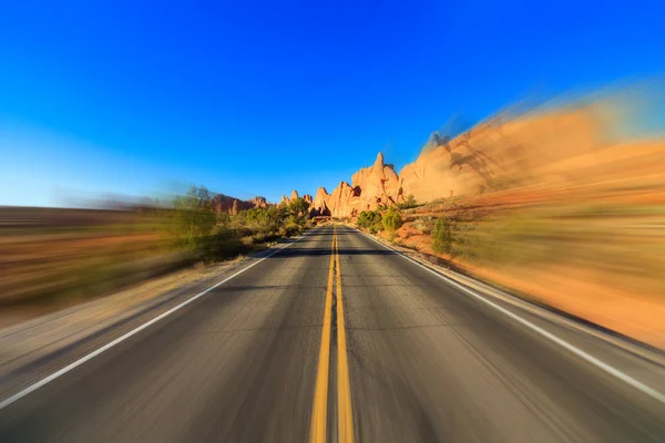 Natural Beauty Arches National Park Utah Motion Blur — Stock Photo, Image