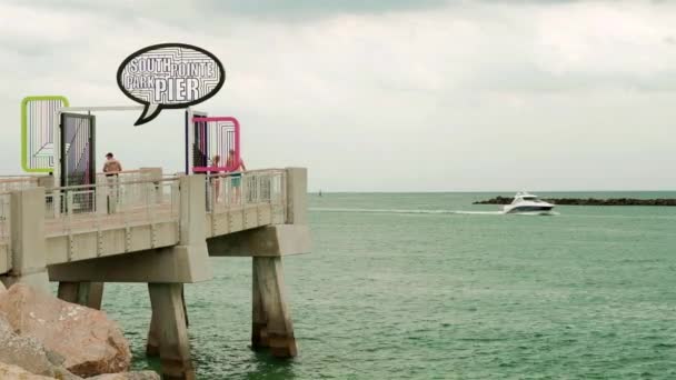 Miami Beach Pier Video — Stok video
