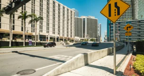 Miami Florida Usa April 2018 Tid Förfaller Video Upptagen Brickell — Stockvideo