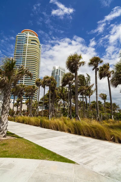 Stadtbild am Strand von Miami — Stockfoto