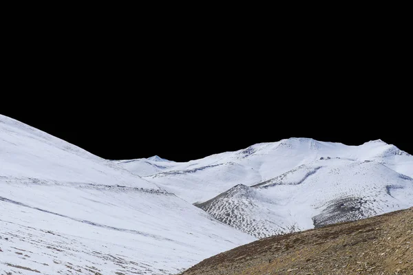 Berg Isolerad Svart Bakgrund — Stockfoto