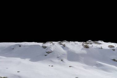 Siyah arkaplanda izole kaya.