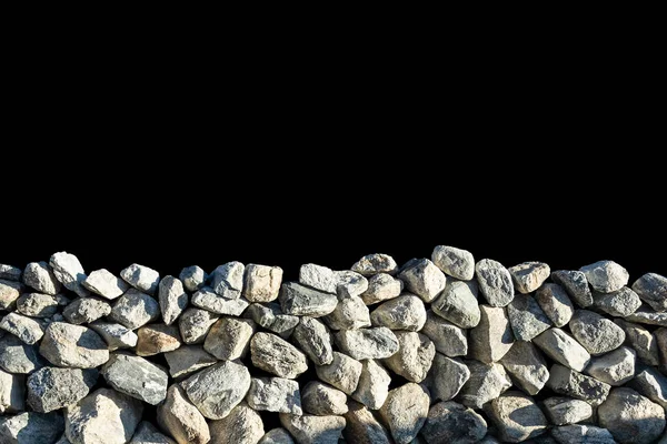 在黑色背景上隔绝的岩石 — 图库照片