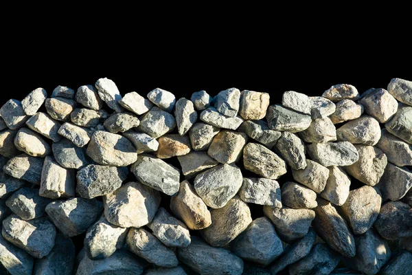 Камінь Ізольований Чорному Фоні — стокове фото