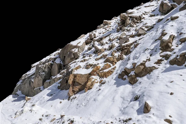 Siyah arkaplanda izole kaya.