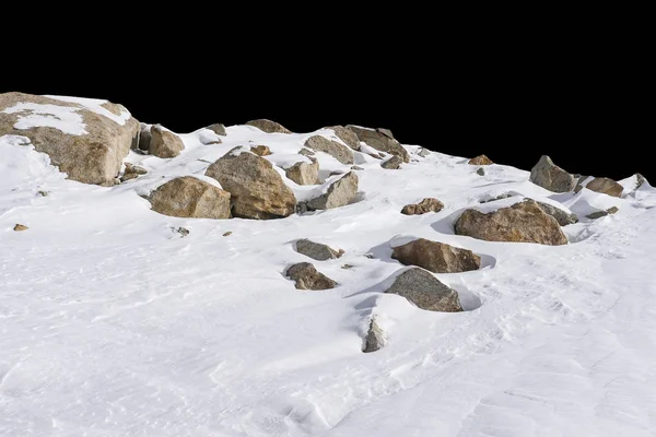 Siyah arkaplanda izole kaya.