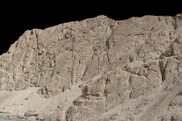 Siyah arkaplanda izole kaya.