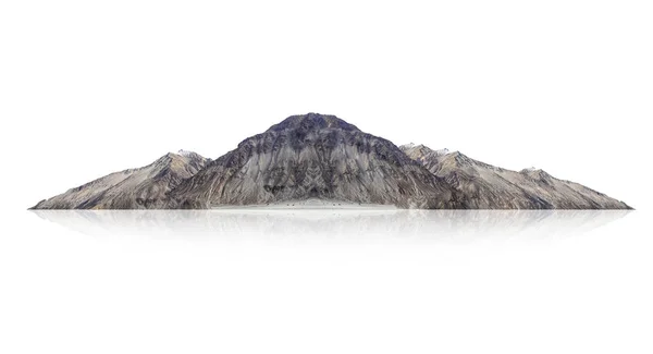 Montagne Isolée Sur Fond Blanc — Photo