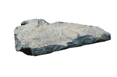 Beyaz arkaplanda izole kaya.