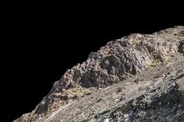 Beyaz arkaplanda izole kaya.