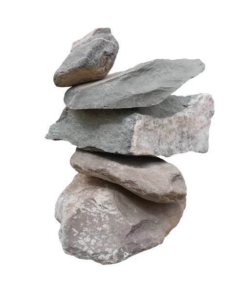 Камінь Ізольований Білому Тлі — стокове фото