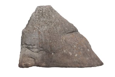 Beyaz arkaplanda izole kaya.