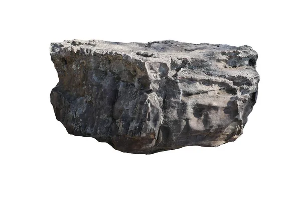 Roccia Isolata Sfondo Bianco — Foto Stock