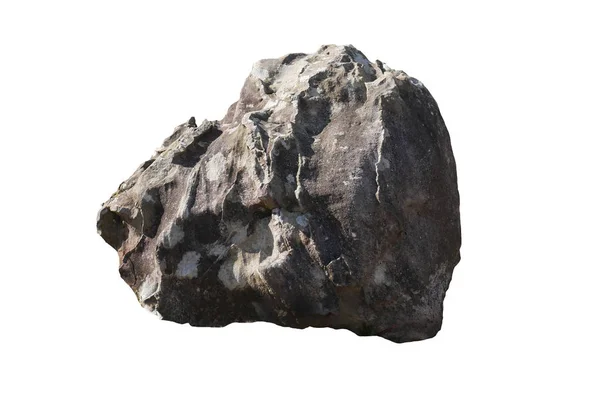 Roccia Isolata Sfondo Bianco — Foto Stock