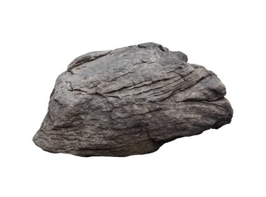 Beyaz arkaplanda izole kaya.