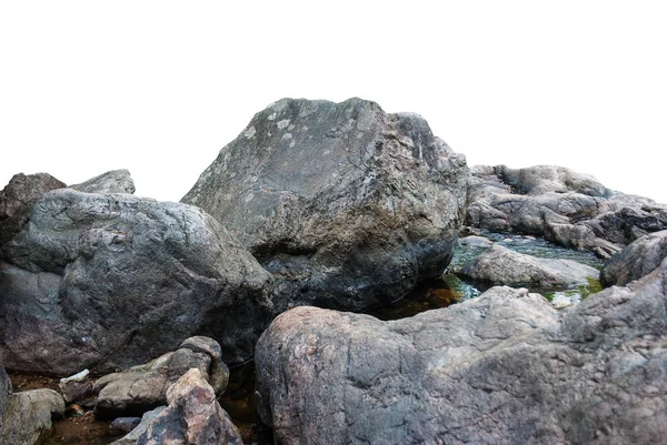 Roccia Isolata Sfondo Bianco — Foto Stock