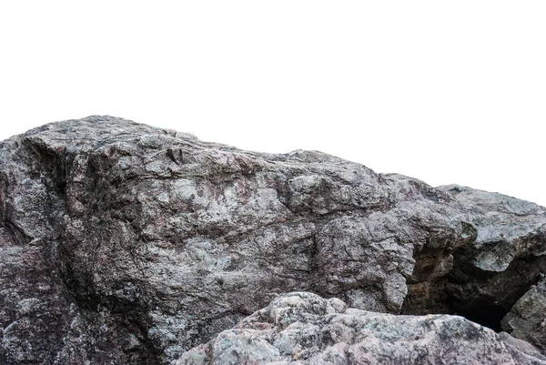 Roche Isolée Sur Fond Blanc — Photo