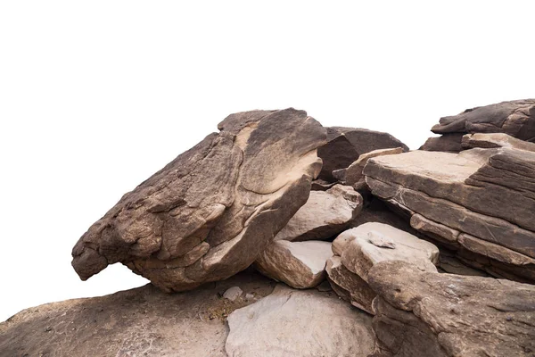 Felsen Isoliert Auf Weißem Hintergrund — Stockfoto