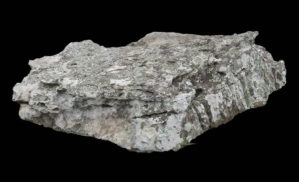 Roccia Isolata Sfondo Nero — Foto Stock