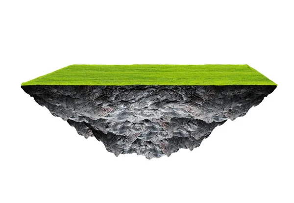 Beyaz arka planda yüzen ada.