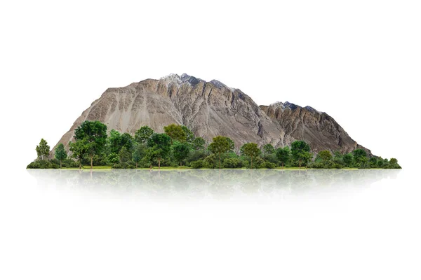 Montagne Isolée Sur Fond Blanc — Photo