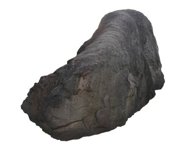 Beyaz arkaplanda izole kaya