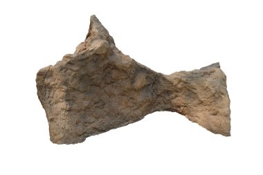 Beyaz arkaplanda izole kaya