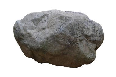 Beyaz arkaplanda izole kaya