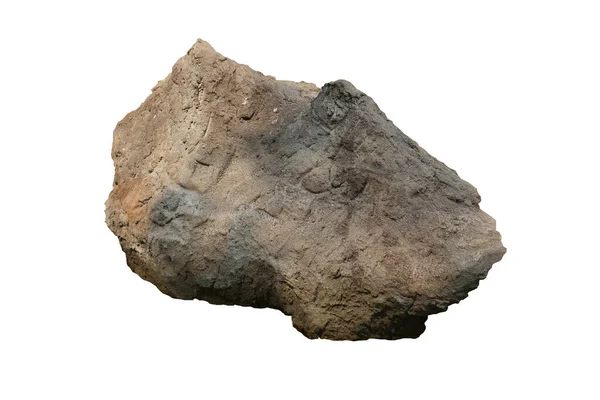 Roccia Isolata Sfondo Bianco — Foto Stock