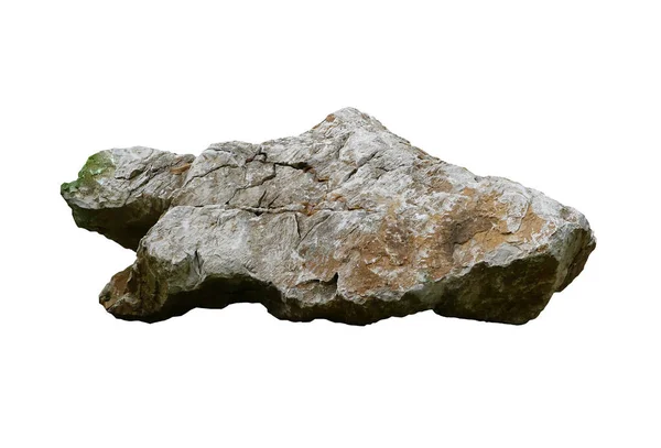 Beyaz arkaplanda izole kaya