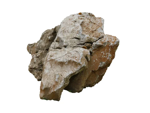 Roccia Isolata Sfondo Bianco — Foto Stock