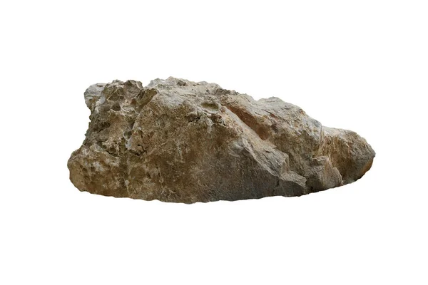 Beyaz arkaplanda izole kaya
