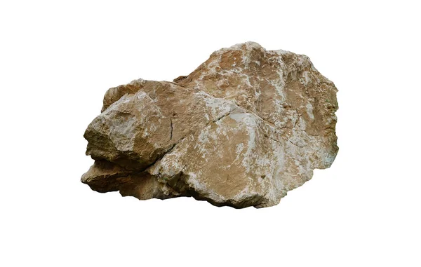 Roccia Isolata Sfondo Bianco — Foto Stock