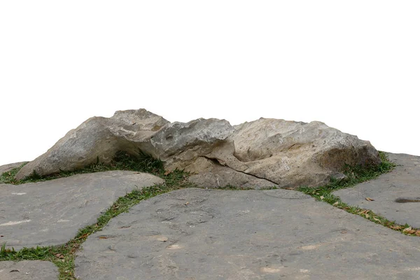 在白色背景上隔绝的岩石 — 图库照片