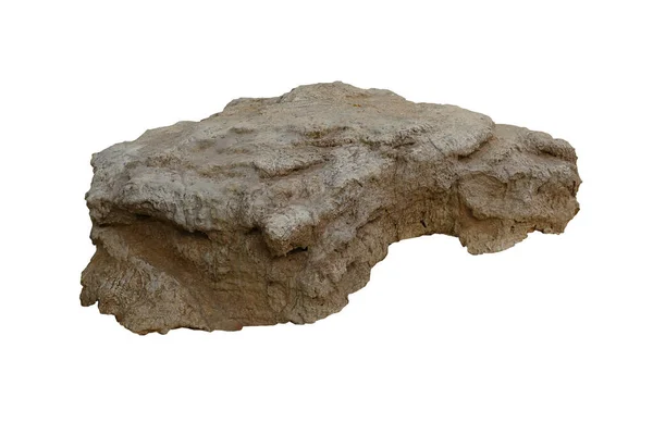 Roccia Isolata Sfondo Bianco — Foto Stock