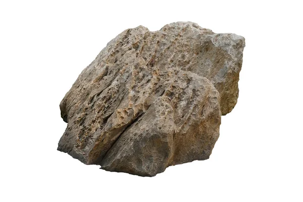 Roccia Isolata Sfondo Bianco — Foto Stock