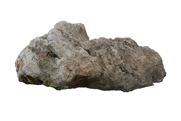 Beyaz arkaplanda izole kaya