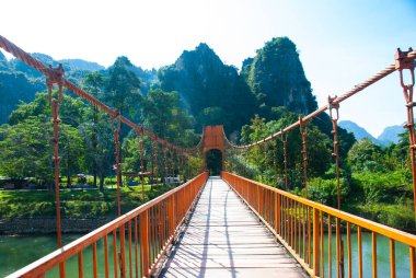 Vang Vieng, Laos 'taki Orange Köprüsü