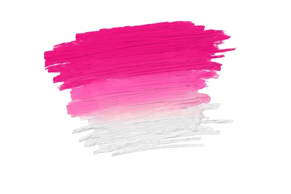 Розовые Штрихи Художественной Живописи Белом Фоне — стоковое фото