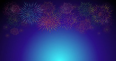 Havai fişekler. Renkli havai fişek festivali..