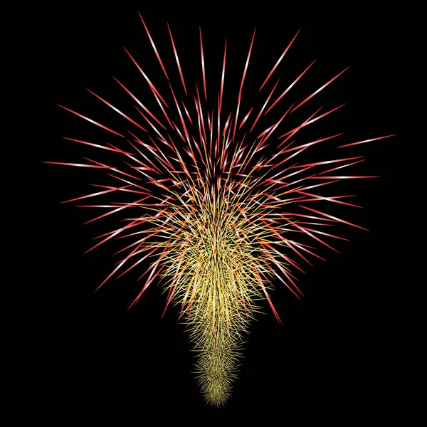 Fireworks Festival Bunte Firework Vector Illustration — Stockvektor