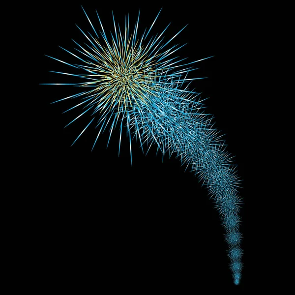 Tűzijáték Fesztivál Színes Tűzijáték Vektor Illusztráció — Stock Vector