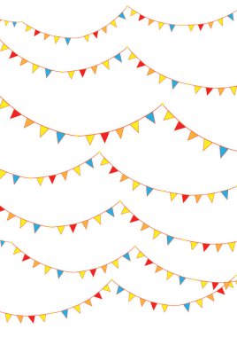 Vektör partisi bayrakları. Vektör illüstrasyonu