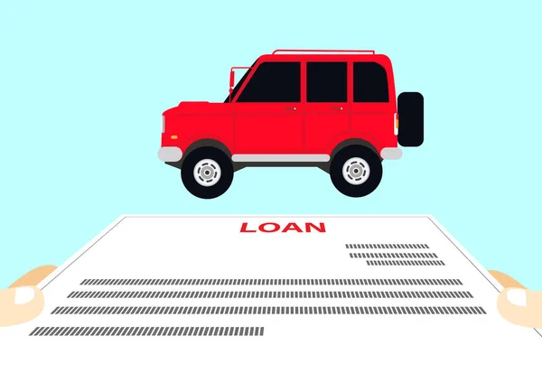 Request Car Loan Vector Illustration — Stock Vector
