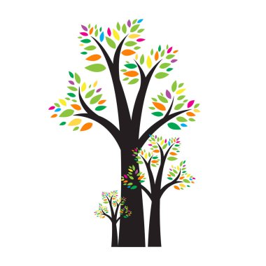 Ağaç. Vektör çizimi. grafik