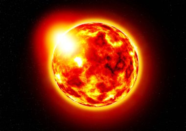 Sun.illüstrasyon, enerji, evren