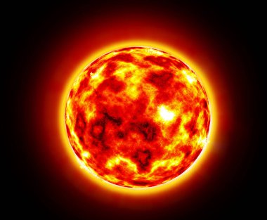 Sun.illüstrasyon, enerji, evren