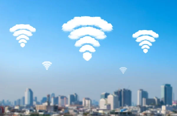 Wifi Cloud Shape Electronic Collegare — Foto Stock